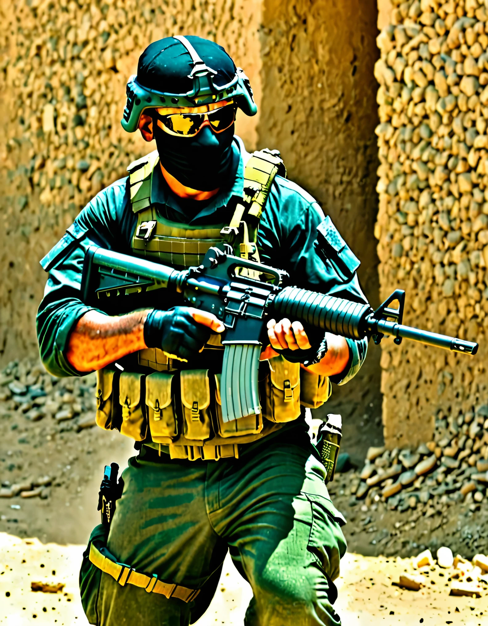 Mercenary, using an m16 rifle series, m16a2