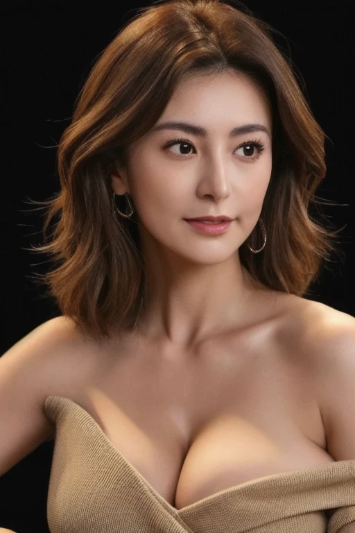 Atmosphere similar to Ryoko Hirosue、American landscape、Perfect Style、20yr old、femele、college aged、drooing eyes、Short hairstyle、独奏、Female 1 Person、((Photograph the whole body))、light brown short hair、(((Upper body naked)))、(((Smaller chest)))