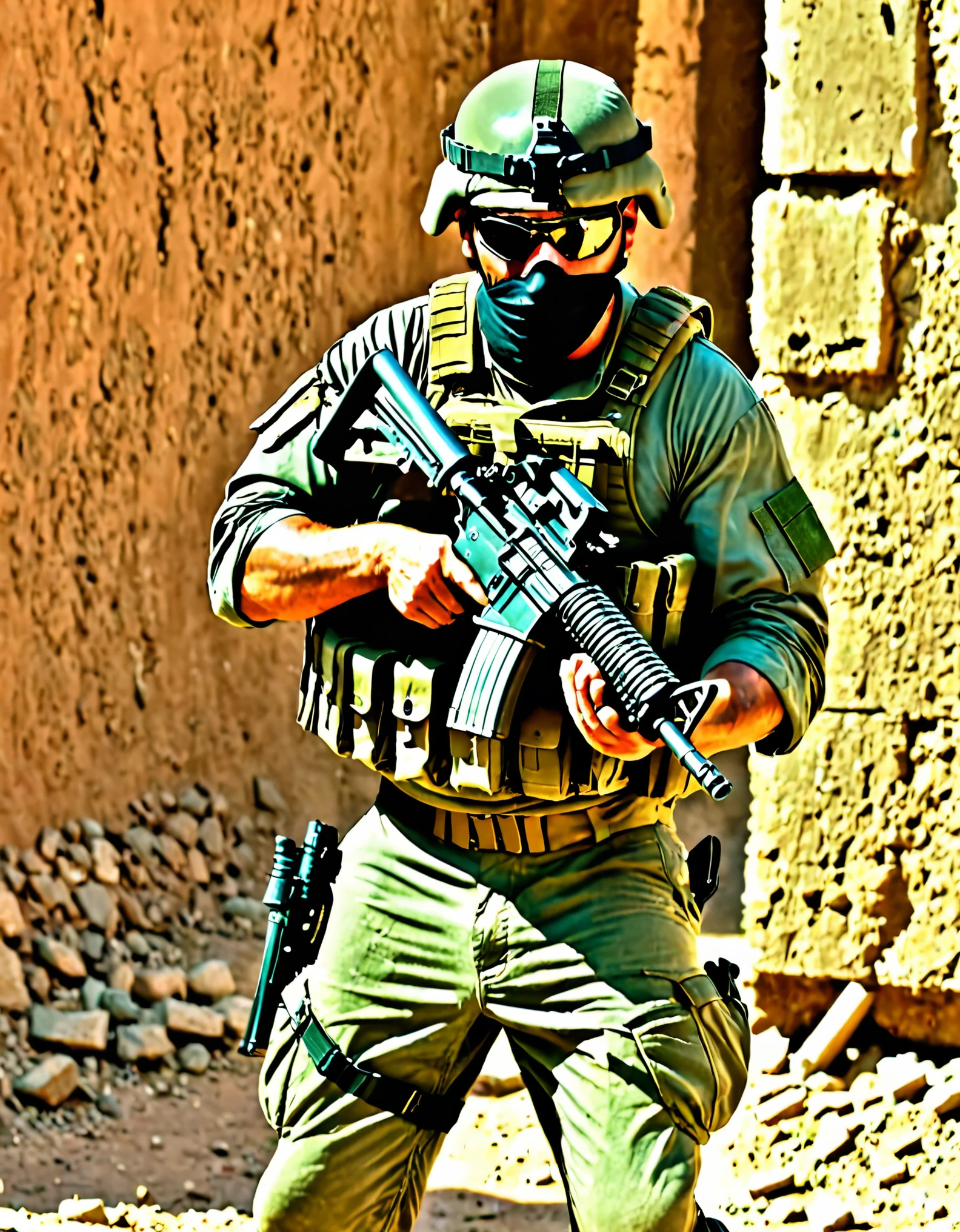 Mercenary, using an m16 rifle series, m16a2
