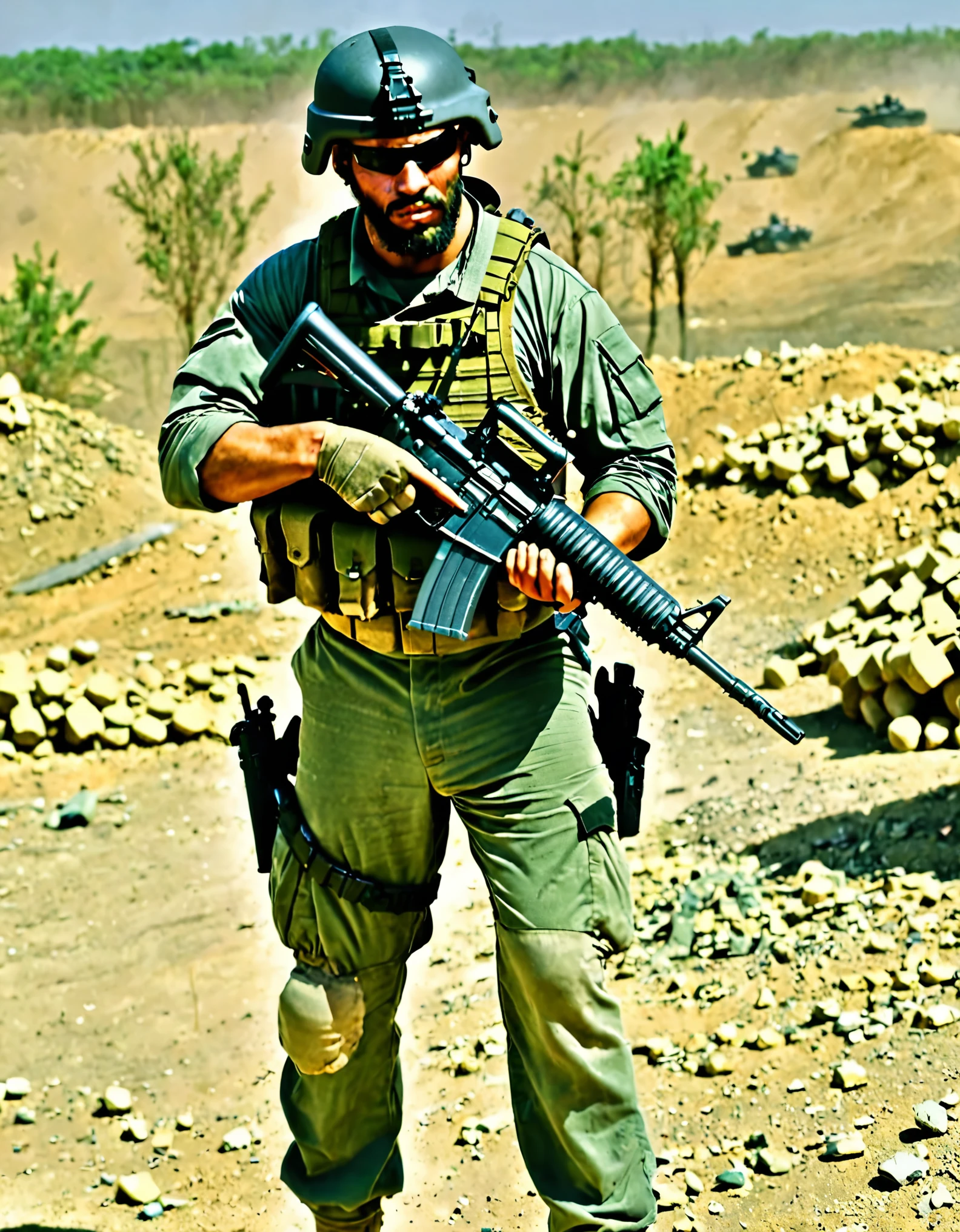 Mercenary, using an m16 rifle series, m16a2