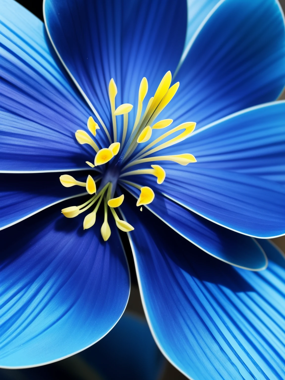 a close up of a blue flower with a budding, rich blue colors, beautiful black blue yellow, vibrant blue, beautiful detail and color, rich blue color, blues. beautiful, blue and black color scheme)), beautiful!!!!!!!!!, orchid, glowing blue, rich azure tones, vibrant but dreary blue, blue flowers, beautiful flower, an orchid flower, beautiful detail