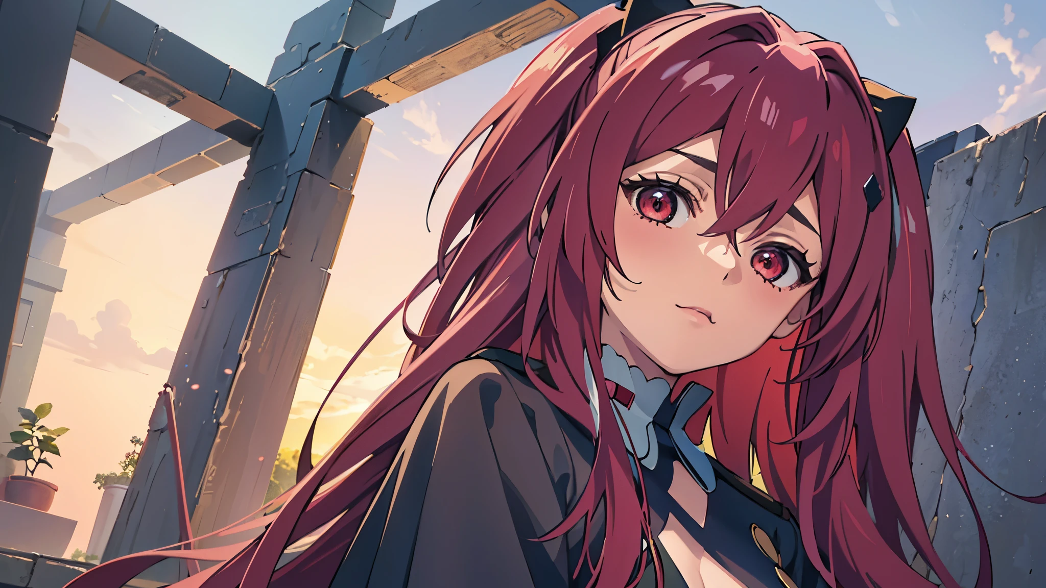 (blushed red,cute,shy,looking at viewer,beautiful pose,full body,perfect eyes,masterpiece,Suburban,twilight,sunset,perfect background,simple background,highres) A cute girl stands in a Suburban setting, with the twilight sky creating a beautiful sunset backdrop. Her cheeks are blushed red, showcasing her shyness and innocence. With a cute pose, she looks directly at the viewer with her perfect, captivating eyes. The entire scene is meticulously detailed, with every aspect of her being a true masterpiece. The artwork is of the highest quality, with ultra-detailed elements and a photorealistic style. The composition is focused on the girl, placed in a simple yet perfect background that enhances the overall aesthetics. The high-resolution image allows for every detail to be seen clearly, ensuring a visually stunning experience.