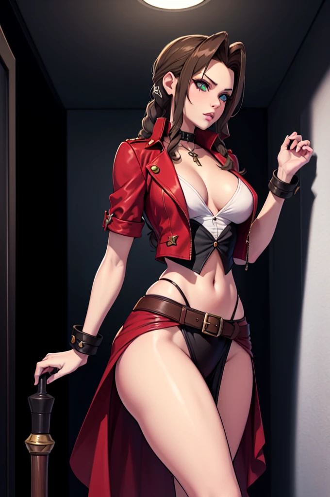 Beautiful Alluring Female pirate jenna ortega, Bare oily Skin, Athletic Well Toned Body, open vest, frilly revealing white shirt, pirate pants, leather belt, red bandana, cleavage, Barely Clothed, pirate theme Theme, nautical theme, Beautiful D&D Character Portrait, Beautiful Face, Ominous, Dark Fantasy, Fiverr Dnd Character, Octane Render, Digital Art, Extreme Detail, 4k, Ultra Hd, Polished, Beautiful, Hyperdetailed, Intricate, Elaborate, Meticulous, Photorealistic, Sharp Focus, Wlop, Character Design, Unreal Engine, 3d Rendered, Volumetric Lighting, Reflections, Glossy, Digital Illustration, Sensual Pose, Suggestive Pose, Full Body Shot, exposed breasts, small perky breasts, visible nipples, 💖❤💕💋❣
