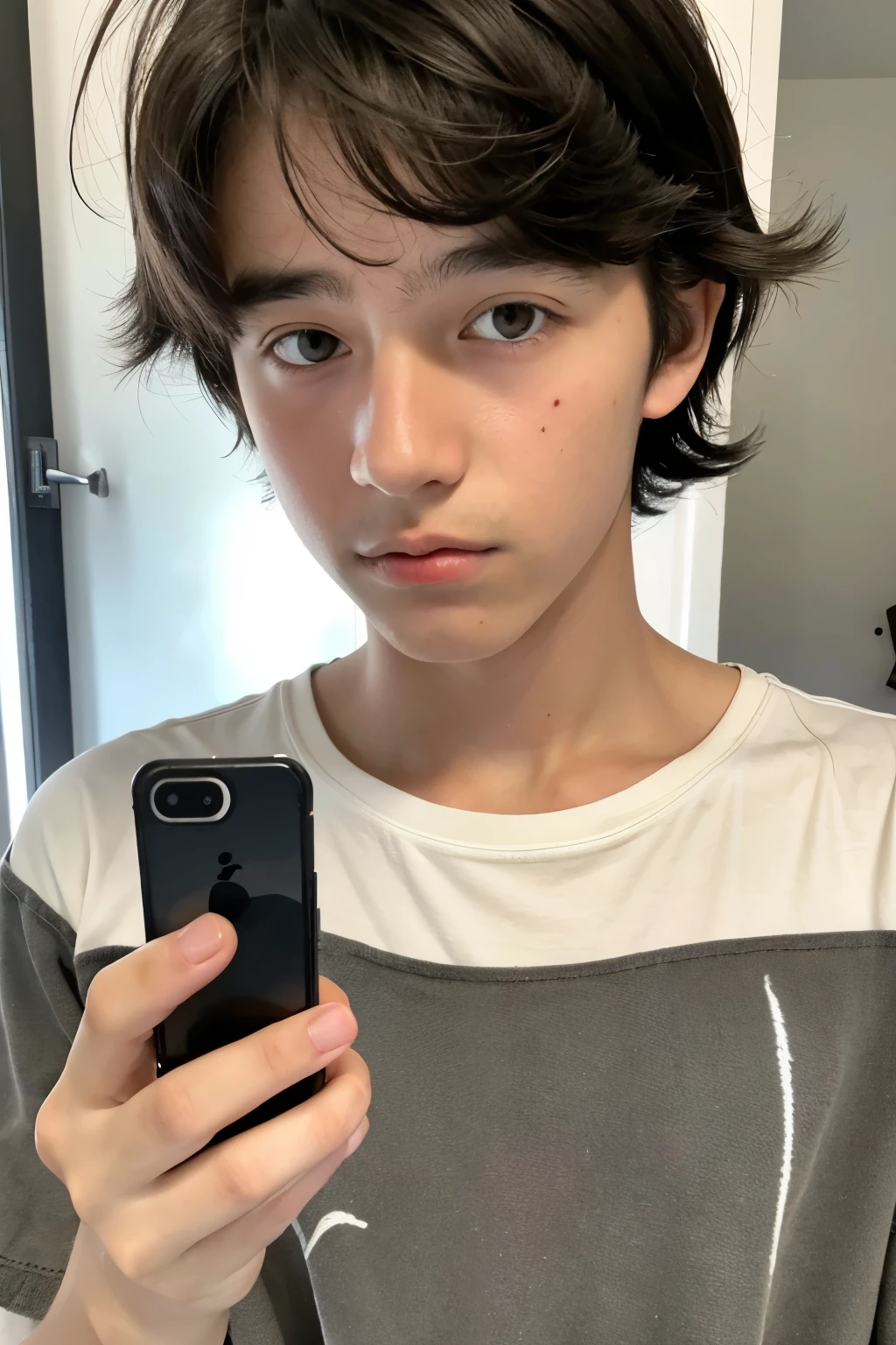 boy taking a selfie in the bathroom mirror with a cell phone, 8k selfie photography, Jung Jaehyun, cara perfecta y chico, cai xukun, Finn Wolfhard, autofoto iphone, foto de perfil, 1 7-year-old boy with a thin face, cuchilla del grupo de drenaje, foto de perfilture, foto de perfilture 1024px, declan mckenna, xqc