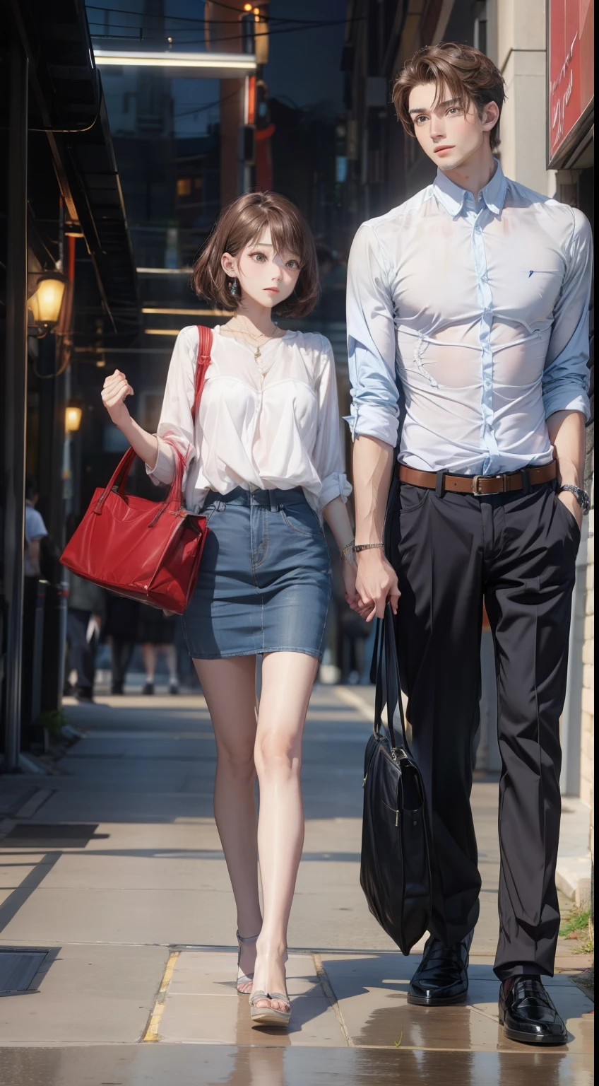 Couples to date、Handsome men and beautiful women、Handsome man and short-haired woman、Second Dimension