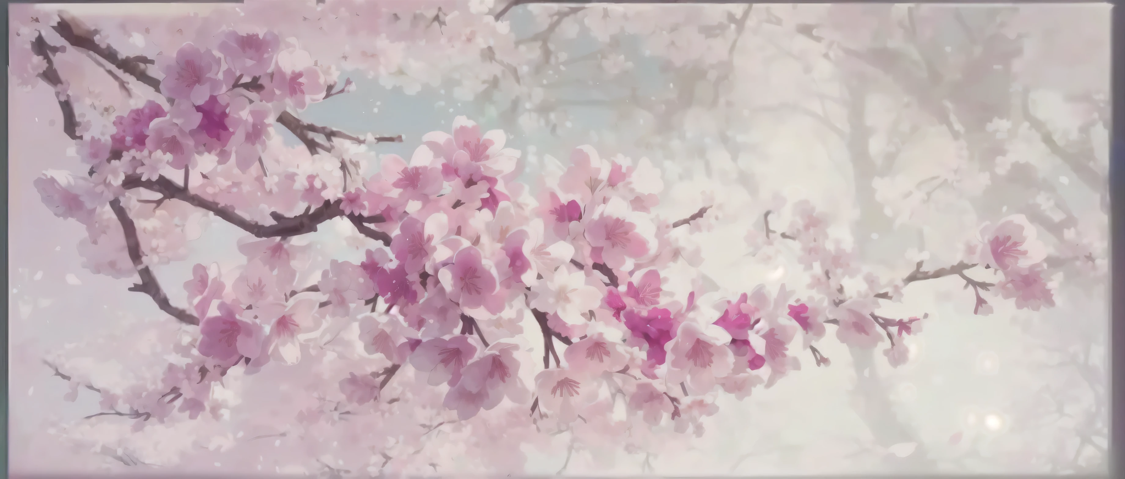 painting of a pink flowered branch with a white background, dreamy floral background, sakura blooming on background, cherry blossom background, cherry blossom, flower blossoms, sakura flowers, cherry blossoms, cherry blossoms in the wind, flowers and blossoms, blossom sakura, sakura flower, blossoms, blooming flowers, cherry blossom petals, flowing sakura silk, cherry blossom falling, flowing sakura-colored silk