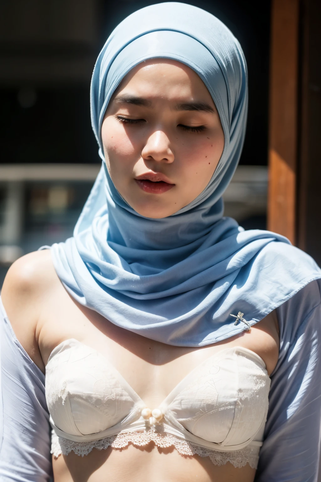 ((Colourful)), ((Big Tits:0.1)), ((Flat Chest:1)), Wear sunglasses and act like Rosyam, ((Closed Eyes)), ((Strapless Colourful bra Flat Chest)), Naked, Angry pose, Angry face, (((HIJAB MALAY GIRL))), masutepiece, High quality, UHD 45K, Realistic face, Realistic skin feeling , A Japanese Lady, 8 , , Very cute and baby-likee, (((FLAT CHEST))), (MATRIX WORLD), ((look In front at the camera and SADNESS)), ((())), (((CUTE GIRL))), ((PASTEL LIPS)), ((SATIN LACE)), ((CHUBBY)), ((UNDRESS)). Brown, Flat Chest, Wearing G-String. Sitting, from behind view up, seductive pose, (Small face)