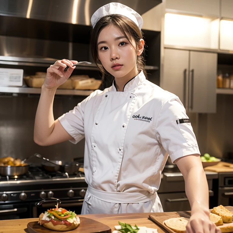 (chef-d'artwork, best quality , High resolution:1.2), (photo realistic:1.2), (complexe et beau:1.2) , detailed light, Bright light, (colorful and dynamic angle), tir du haut du corps, photographie de mode, 1 fille, tenue acmm ls, wearing a white acmm print with a little pink flower top with buttons, manches longues, porter une longue jupe moulante rose acmm, poser pour une photo, cheveux longs et raides, regard taquin, regardant avec une expression enjouée et taquine, arouse curiosity and'attraction, attractif, en plein air, paysage, Traditional media, ciel, jour, fond de photo, EMPLACEMENT DANS LE MONDE RÉEL,