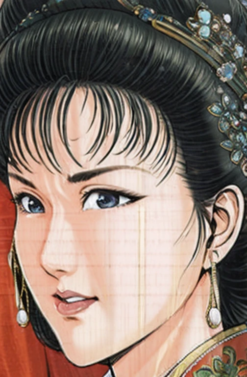 (best quality), (very aesthetic), (ultra-detailed), (best illustration),NSFW,a mature female,Perfect Face,Suikoden,Mrs. Lin,(full_nude),(full_body),big breast,big nipple,red cheek,(troubled face),Sweating,skinny, take off chinese traditional clothes,chinese traditional style bed,