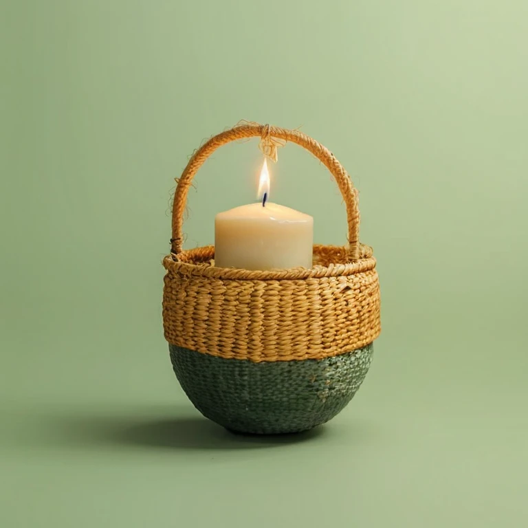 Add a caption "Making candles and decor"