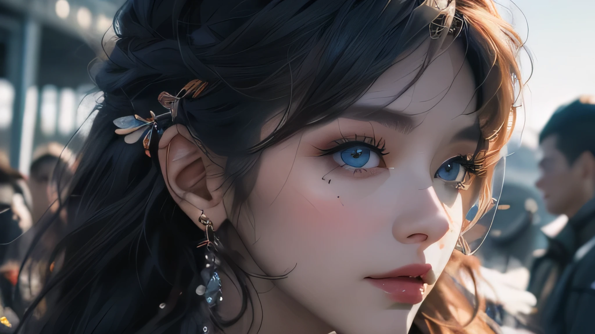 (photo:1.2),((photorealistic:1.4))best quality ,masterpiece, illustration, Extremely refined, Extremely detailed ,CG ,Unite ,8k wallpaper, Astonishing, Fine details, masterpiece,best quality,official art,Extremely detailed CG Unite 8k wallpaper,absurd, incredibly absurd, Huge file size, Super detailed, high resolution, Extremely detailed,Beautiful and delicate girl, Extremely detailed eyes and face, Beautiful and delicate eyes,There is light on the face,Movie Lighting,whole body,whole body照,1 girl,((Profile portrait)),transparent,outdoor,