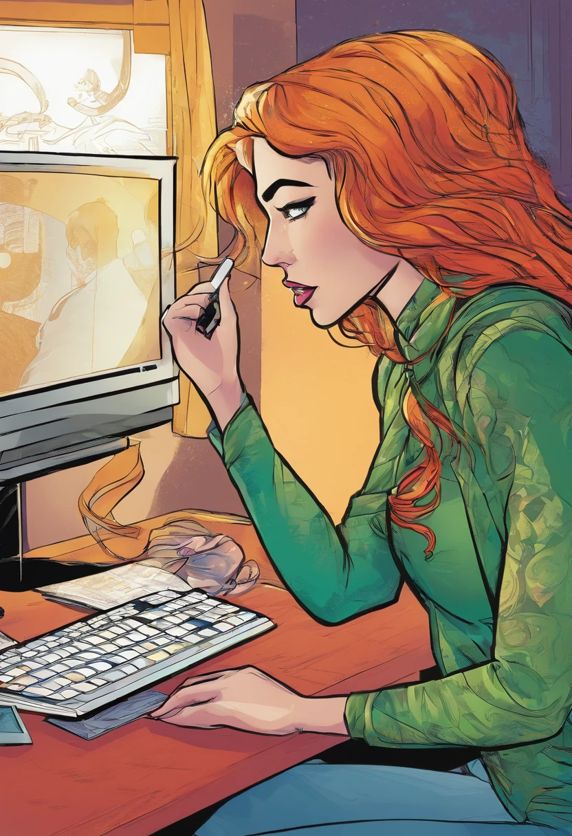 Mujer en el computador
