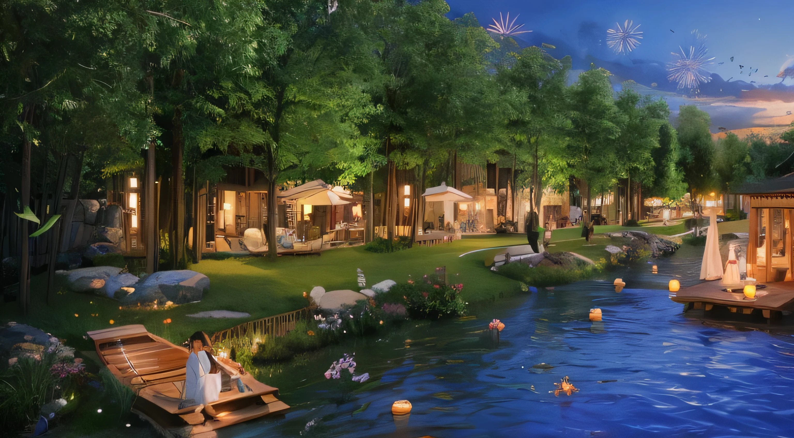 Hand-painted style design renderings