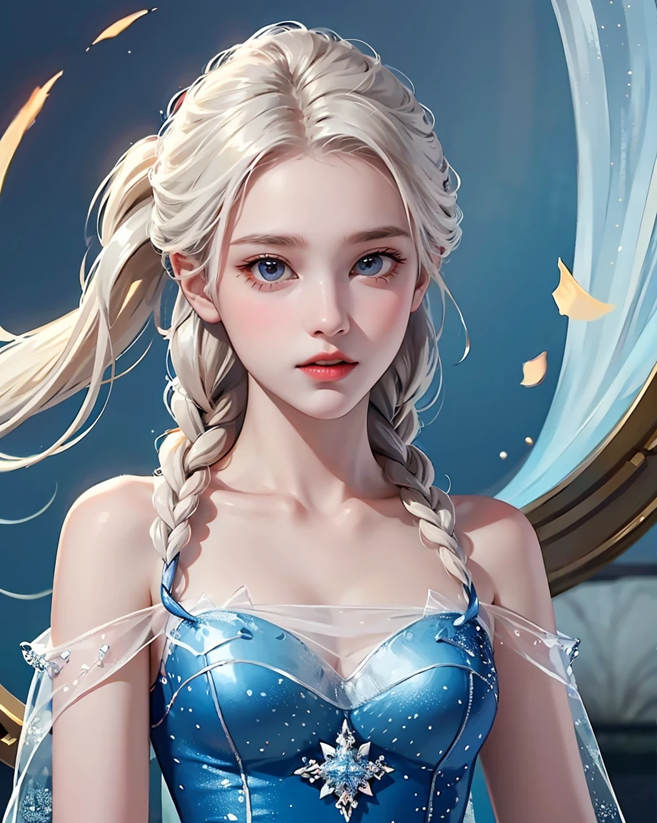 Elsa do filme frozen, Melhor qualidade, obra-prima, super high res, (fotorrealista: 1.4)