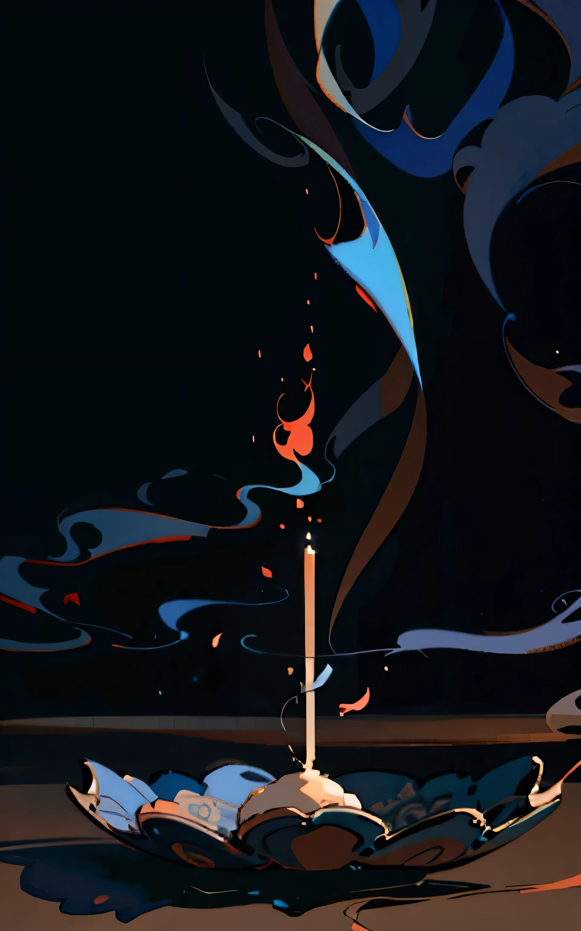 香 sticks are sitting on a plate with smoke coming out of them, watercolor painting, detailed brush strokes, vibrant colors, perfect lighting, high-res artwork, a serene ambiance, the smoke elegantly swirling in the air, the fragrance permeates the room, the smoke creates a dreamy atmosphere, wisps of smoke rise gracefully, the plate is adorned with intricate patterns, the smoke dances in intricate patterns, the smoke is ethereal and enchanting, the smoke slowly drifts through the room, the smoke creates a mystical aura, a sense of calm and tranquility, the smoke adds a touch of mystery, the smoke is captured in intricate detail, every swirl and curl of the smoke is intricately painted, a sense of peacefulness and serenity, the smoke creates a meditative atmosphere, soft and delicate brushwork, the smoke seems to have a life of its own, the smoke floats effortlessly in the air, a masterful depiction of the smoke, the smoke adds depth and dimension to the painting, the smoke is beautifully rendered, the smoke adds a sense of movement and dynamism, the smoke is a focal point of the artwork