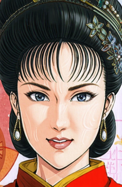 (best quality), (very aesthetic), (ultra-detailed), (best illustration),NSFW,a mature female,Perfect Face,Suikoden,Mrs. Lin,(full_body),big breast,red cheek,(troubled face),Sweating,skinny, chinese traditional clothes,chinese traditional style bed,Mouth wide open and tongue sticking out