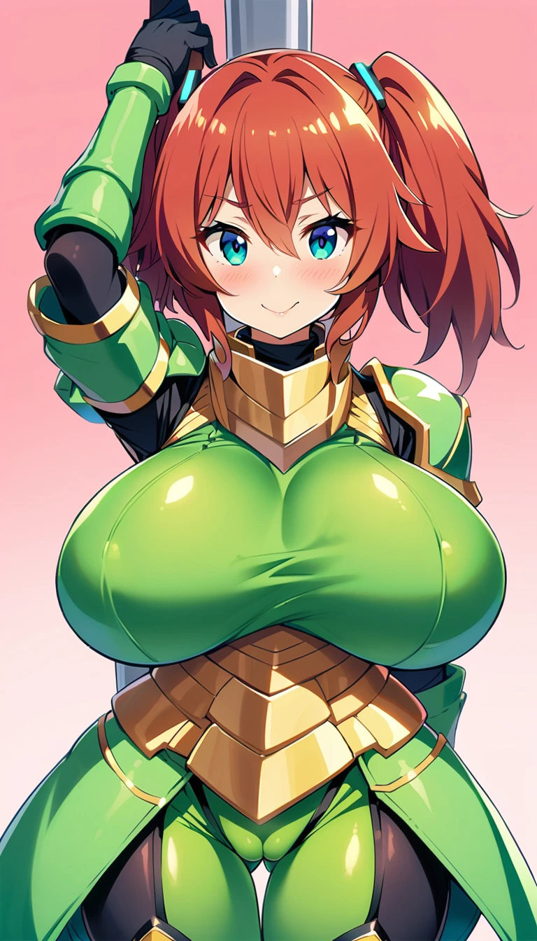 (Standing Split , Miku, fantasy soldier armor, ultra huge breasts, cameltoe, ),