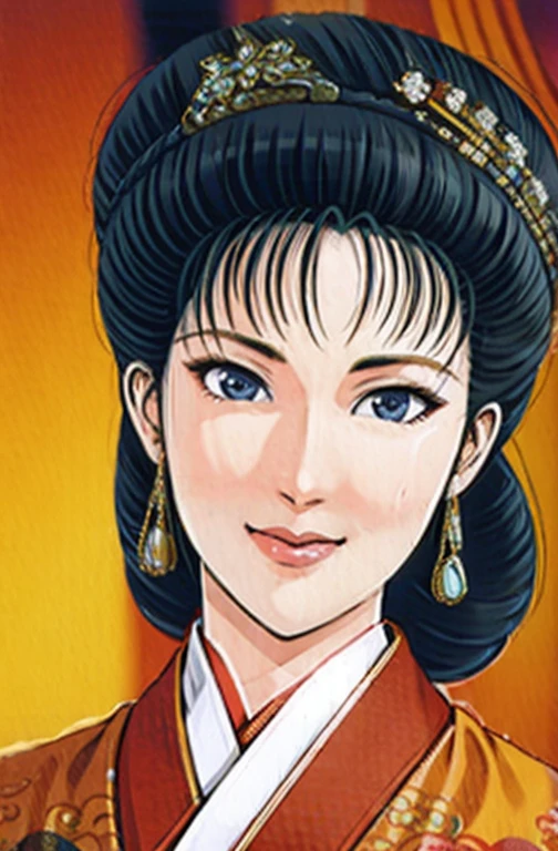 (best quality), (very aesthetic), (ultra-detailed), (best illustration),NSFW,a mature female,Perfect Face,Suikoden,Mrs. Lin,(full_body),big breast,red cheek,Sweating,skinny, chinese traditional clothes,chinese traditional style bed,Has a surprised look on his face