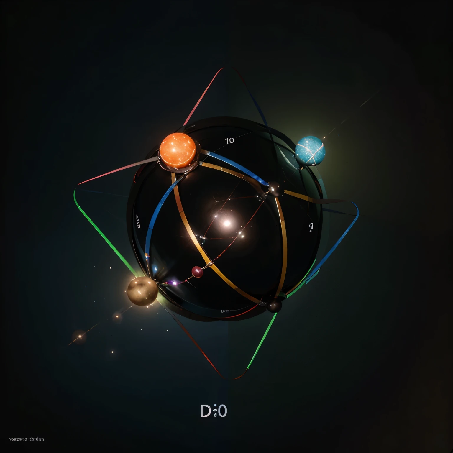Atom with 5 protons and 6 neutrons in its nucleus. Plus two orbitals, uno con dos electrones y otro con tres