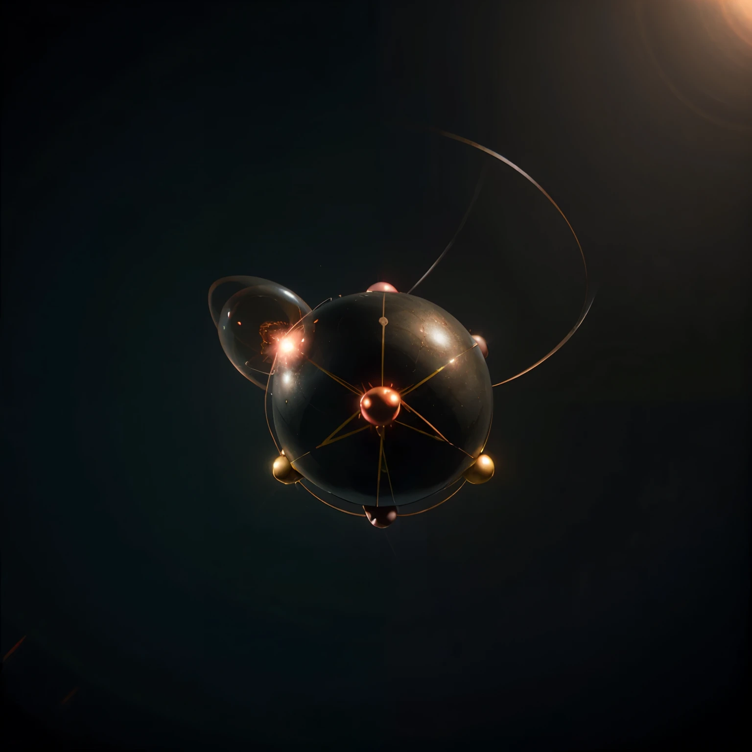 Atom with 5 protons and 6 neutrons in its nucleus. Plus two orbitals, uno con dos electrones y otro con tres