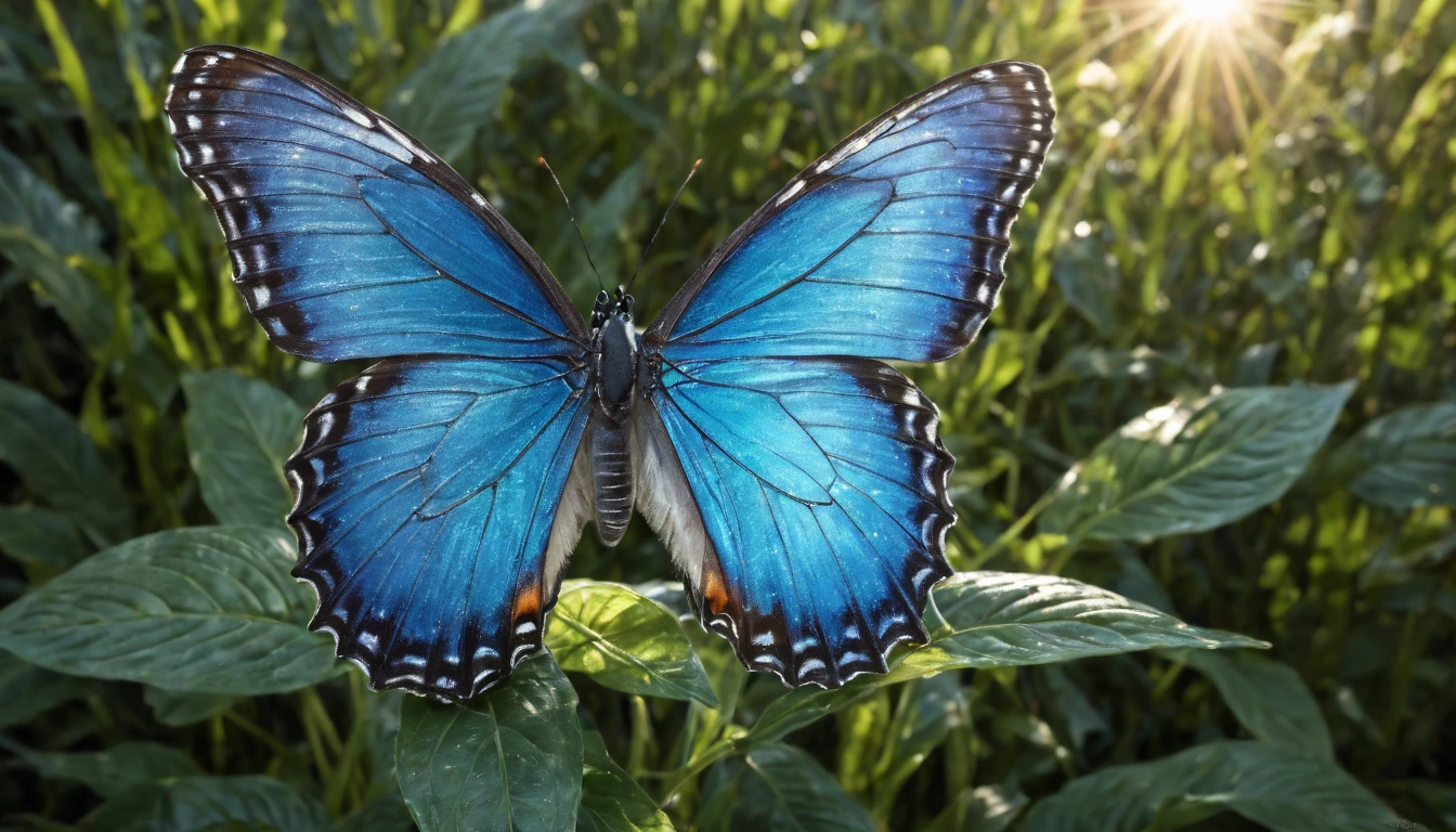 (butterfly:1.2,macrophotograph:1.1),(best quality,4k,8k,highres,masterpiece:1.2),ultra-detailed,(realistic,photorealistic,photo-realistic:1.37),spectacular,blue butterfly emerging from its cocoon,magical transformation,gorgeous colors,delicate details,exquisite textures,dazzling wings,intricate patterns,fragile beauty,natural habitat,whimsical background,soft sunlight illuminating the scene,vivid hues,close-up view,captivating moment,meticulous focus,translucent wings,fragility,life cycle,magical metamorphosis,natural wonders,nature's marvels