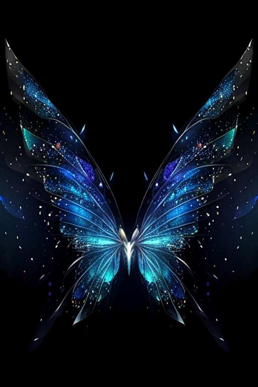 Basket colored butterfly with gorgeous wings perfect symmetry detailed abstract art illustration transparent basket ice crystal style fantasy art high detail digital art, Beautiful digital art work