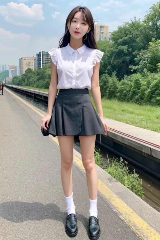 I can see it mini skirt Riverbank Elevated line