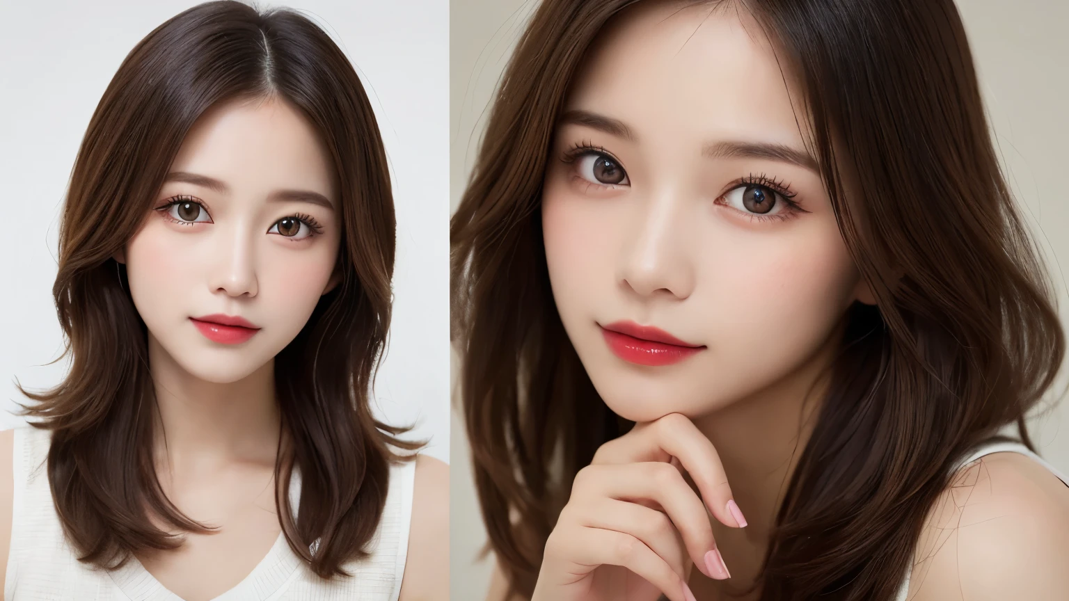 on the table, best quality, shape, Super detailed, Finely, high resolution, 8k wallpaper, 完璧なダイナミックな構shape, Beautiful and delicate eyes, Medium Length Hair, Small Breasts, Natural lipstick, Casual sexy pose,Smile,20 year old girl、midnight、Beautiful and detailed face、Perfect beautiful face,big eyes、original photo、Use the whole body to express female posture、Beautiful and delicate eyes、Small face、Beautiful duplex、Facelift and style,skirt、Beautiful golden ratio face,Long hair