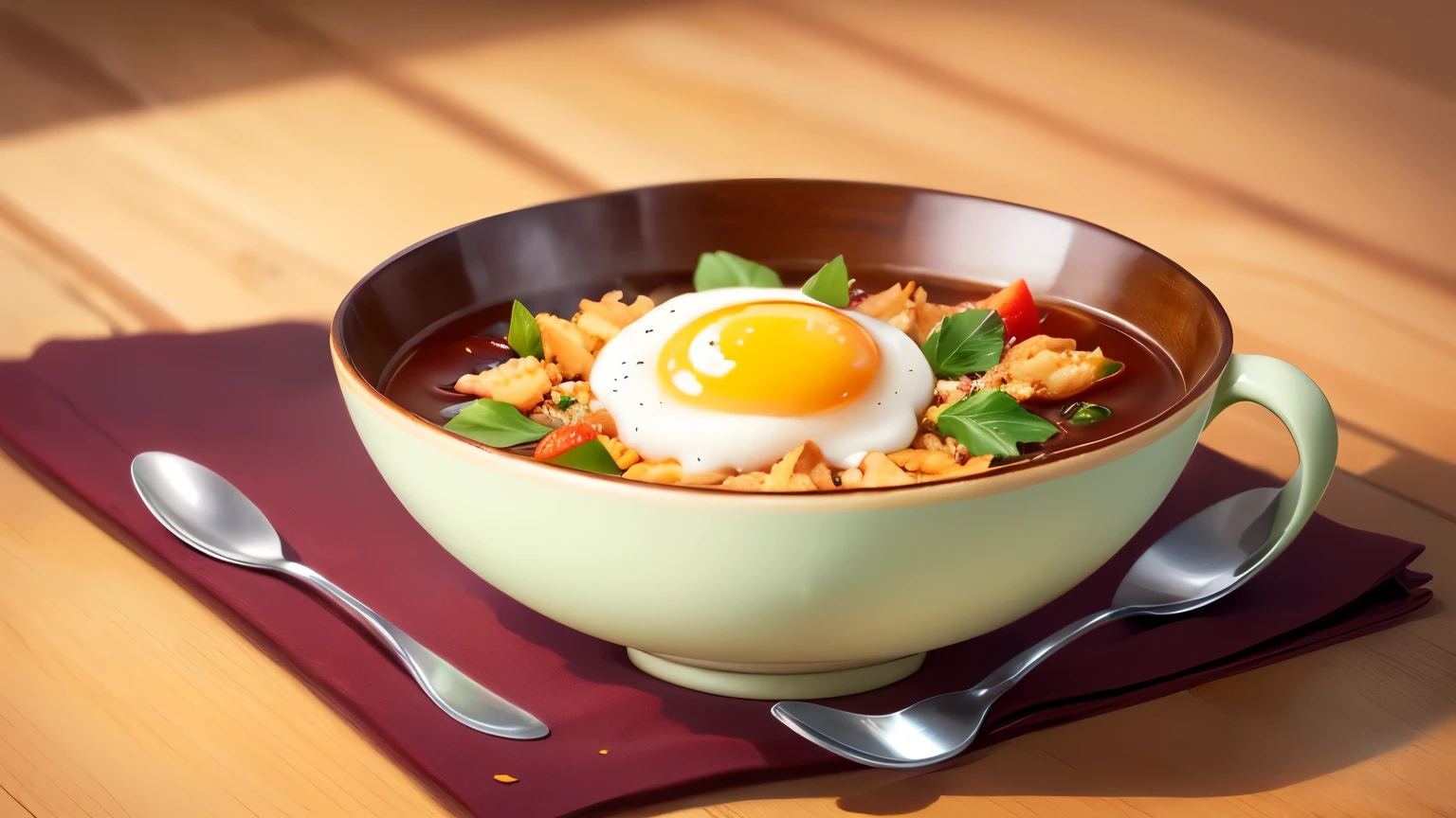 Script: ```Next, let's fuel your brain for success! Skipping breakfast is a recipe for disaster when it comes to studying. Your brain needs a steady stream of energy to function properly.```
(simple), (informative), (background visuals), (cartoon), (focus on images not text)