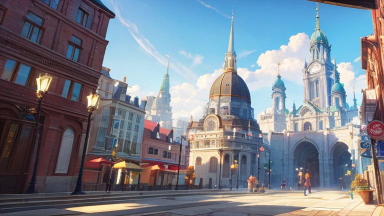 highest quality, masterpiece,fantastic townscape, Fantasy, Brick,Fantastic background, classical
