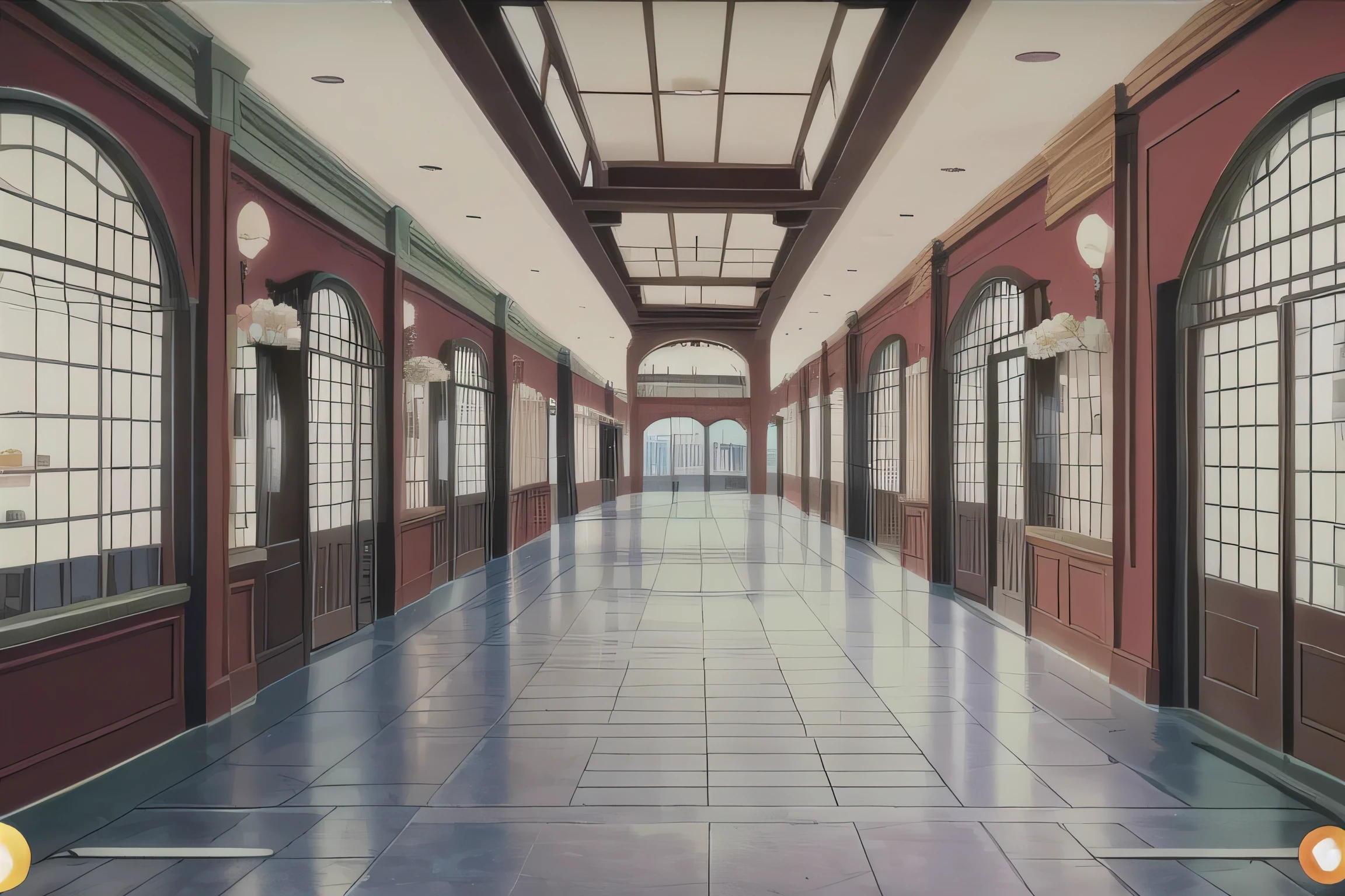 (best quality, absurd, high quality, High Detail, 8k), (Anime Screenshots), (No humans),
Inside the Mall of America, Storefront, Wide corridors, Flower Pots and Benches, Sky Light,