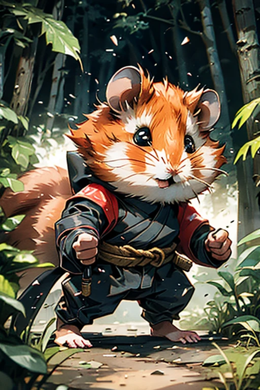 hamster,ninja,forest,One person