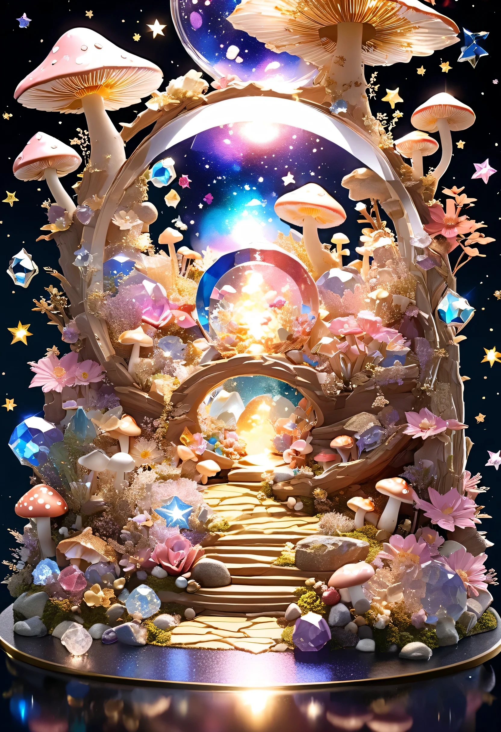 peep land、Awareness-raising、milky way、Cosmos、Shining Star々、Wet、mushroom、Shining Ore、crystal、Glitter Step Piece、highest quality
