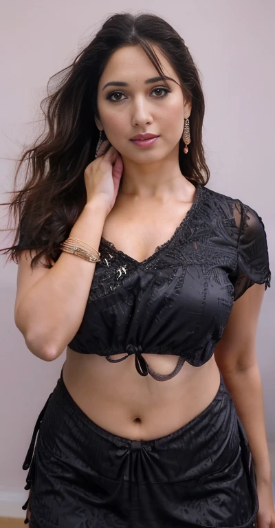 Breathtaking cinematic photo of a curvy 27 year old indian woman with curly black hair and brown eyes, wearing tight shorts and tanktop standing outside, happy, cheerful expression, closed mouth, beautiful lips, intricate details, shallow depth of field, highly detailed, high budget, epic Hollywood film, gorgeous, masterpiece, award-winning, professional, highly detailed, detailed skin texture, (blush: 0.5), (goosebumps: 0.5). (the most beautiful woman in the world) (black hair) (very curly hair, wild hair, stylish cut) thin face, thin nose, beautiful, very beautiful, perfect face, curvy body (curvy), (black hair) (brown eyes ) (light brown skin) Beautiful body, western face, predatory eyes, full lips, thick thighs. full body, western beauty, thin nose, beautiful, perfect, ((best quality)), ((ultra resolution)), ((photorealistic: 1.4)), (intricate details), perfect face, makeup: 1.5 , clear face, facial details. front view