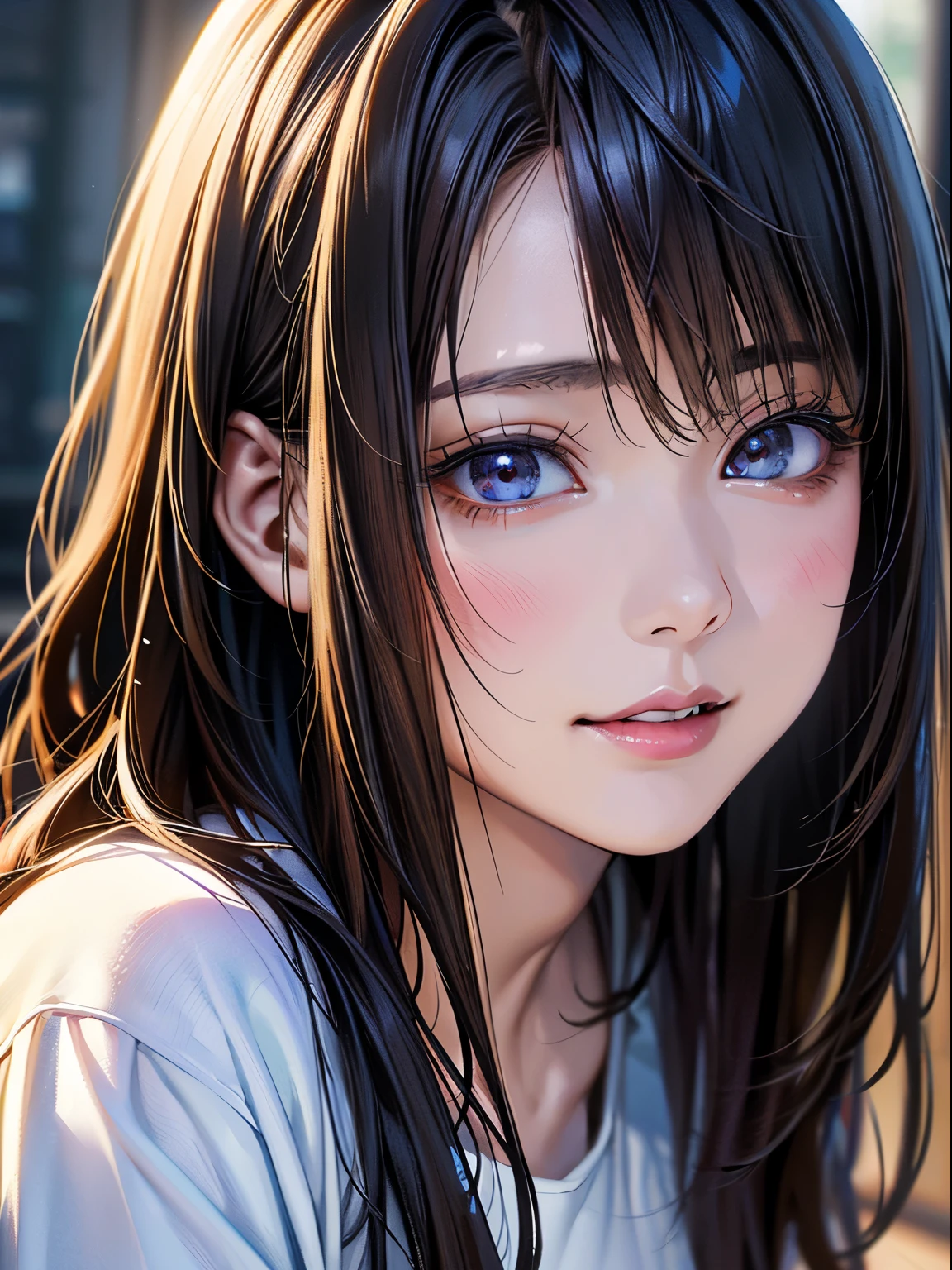 ((highest quality)),(超A high resolution),(Very detailed),(Detailed Description),((The best CG)),(masterpiece),super precision art、(highest quality、8k、32k、masterpiece)、(Realistic)、(Realistic:1.2)、(High resolution)、Very detailed、Very beautiful face and eyes、1 female、((Narrow eyes、Droopy eyes:1.4、fine grain))、Tight waist、Delicate body、(highest quality、Attention to detail、Rich skin detail)、(highest quality、8k、Oil paint:1.2)、Very detailed、(Realistic、Realistic:1.37)、Bright colors