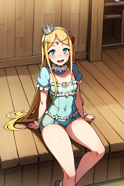 ((highest quality)), ((masterpiece)), (be familiar with), Perfect Face, indoor, Bedroom, Watching the audience,
One woman, Lana Thielle Chardron Lyle Weisself,
Open Mouth, Ecstatic expression, blush, smile,
Small breasts, Flat Chest, Young Girl, , , Girl,
Long Hair, Golden Hair, Light blue eyes, Long Hair,
Leg spread,