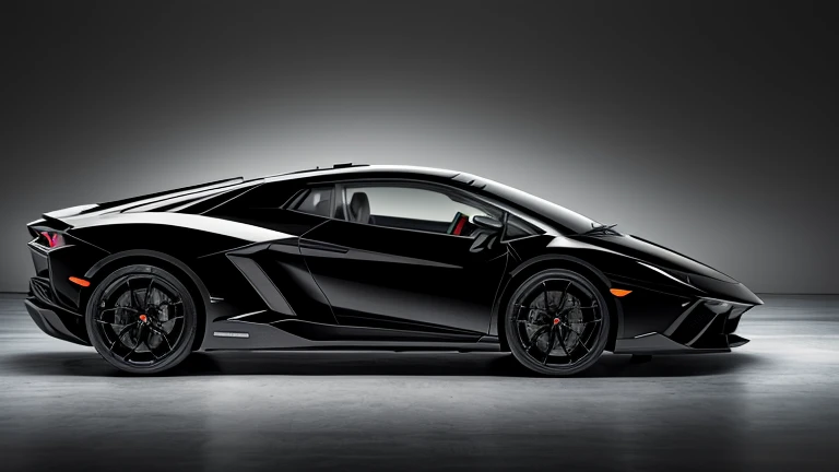 2024 Lamborghini Revueltol ,black , in simple background showroom