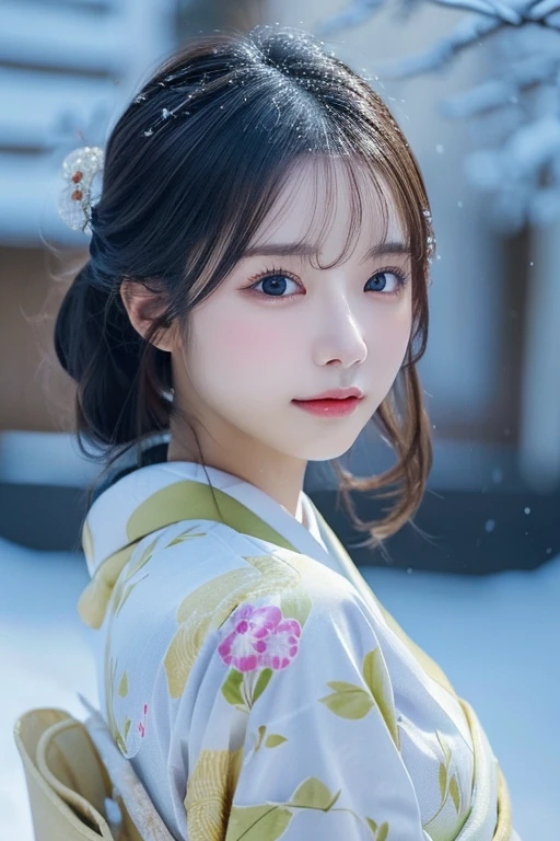 (kimono)、、、、(Snow reflects light:1.2)、,(Yuki:1.3)、(Wind:1.2)、(highest quality,masterpiece:1.3,超A high resolution,),(Ultra-detailed,Caustics),(Photorealistic:1.4,RAW shooting,)Ultra-Realistic Capture,Very detailed,High resolution 16K for human skin、 The skin texture is natural、、The skin looks healthy、The color is also uniform.、 Use natural light and color,One Woman,Japanese,,cute,Black-haired,Middle Hair,(Depth of written boundary、chromatic aberration、、Wide range of lighting、Natural Shading、)、