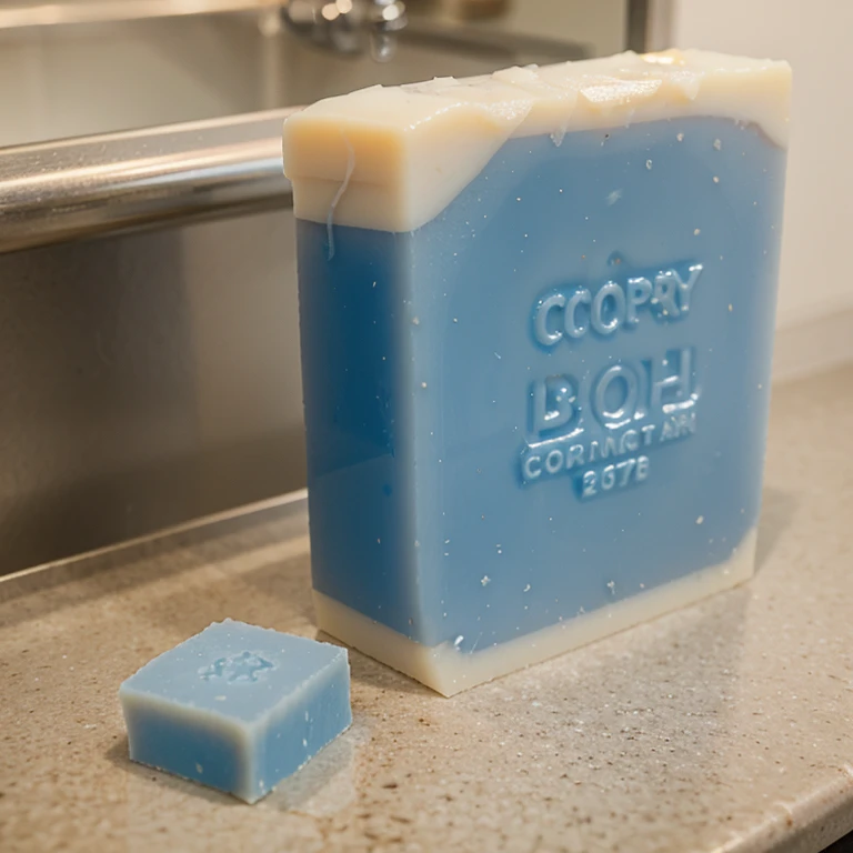 Blue clear bar soap