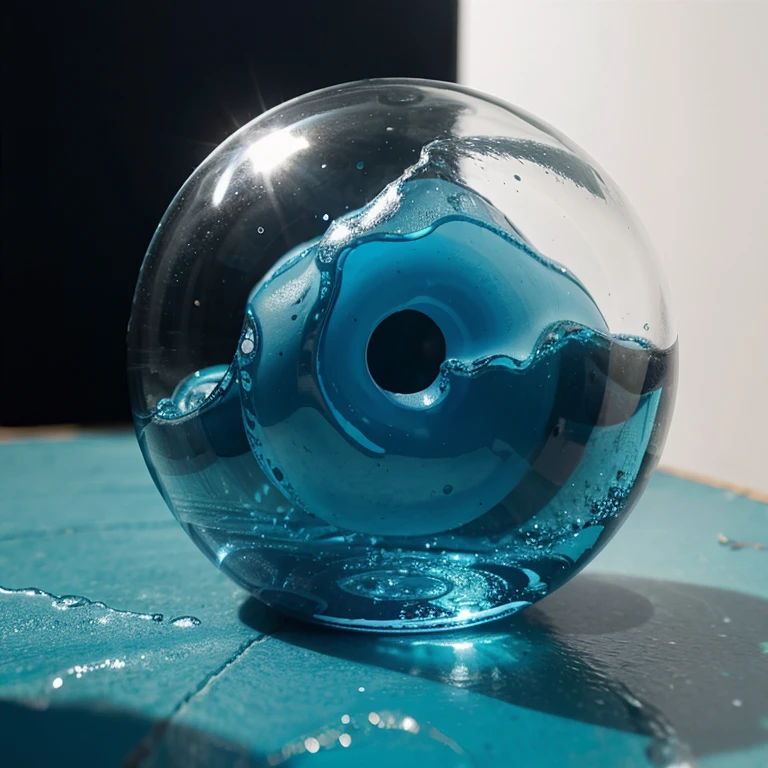 Clear blue slime