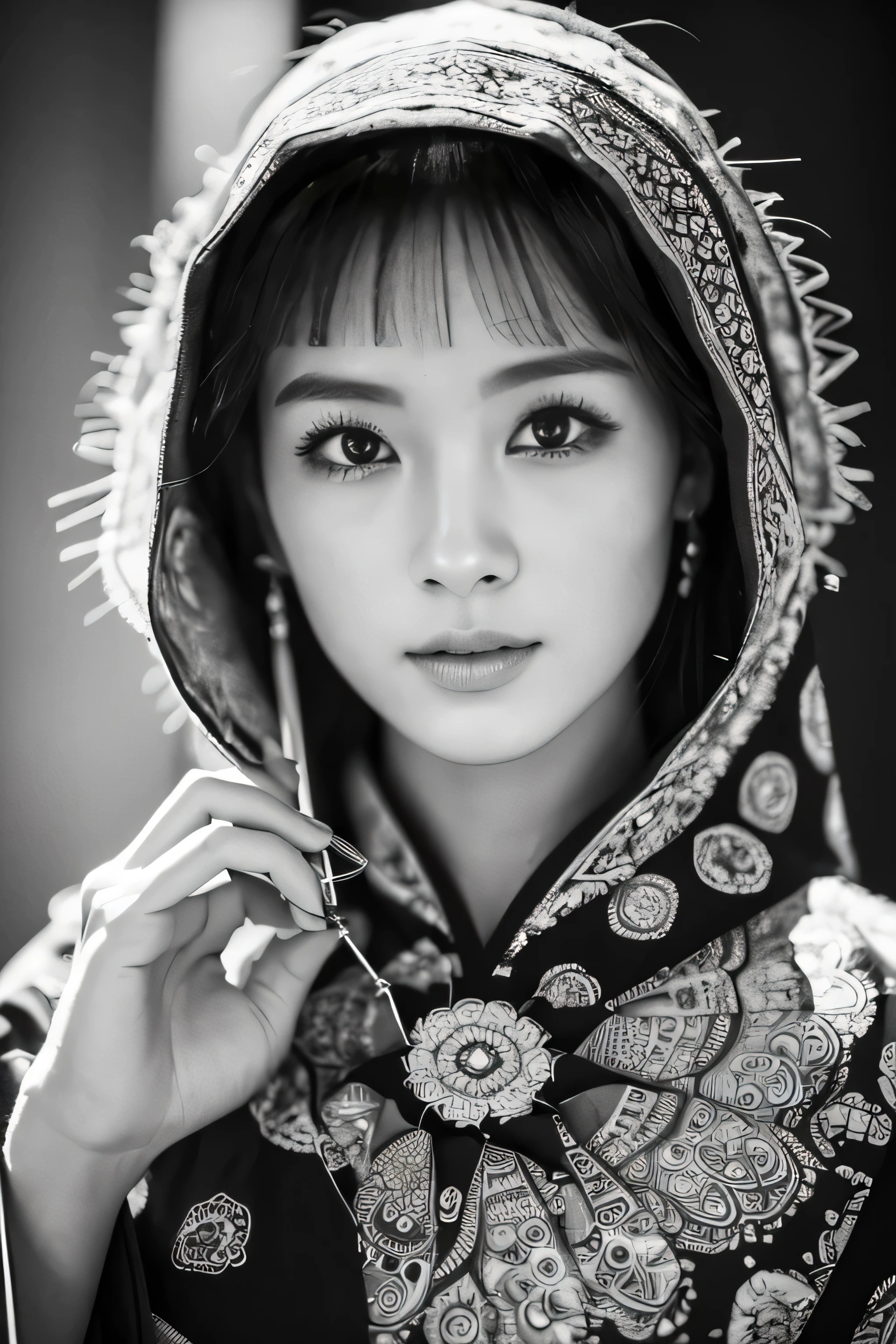 Beautiful skin、Reproduce realistic skin texture in detail、Do not add hair、