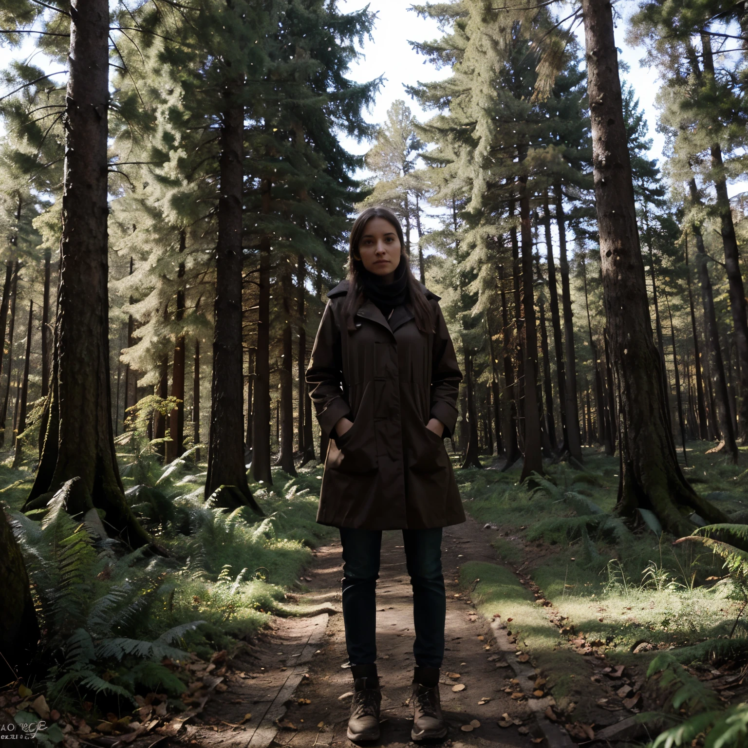 Dans la forêts une femmes perdu