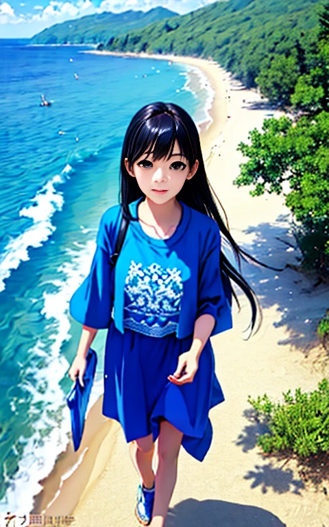 Take a walk on the beach、17 years old、girl、alone