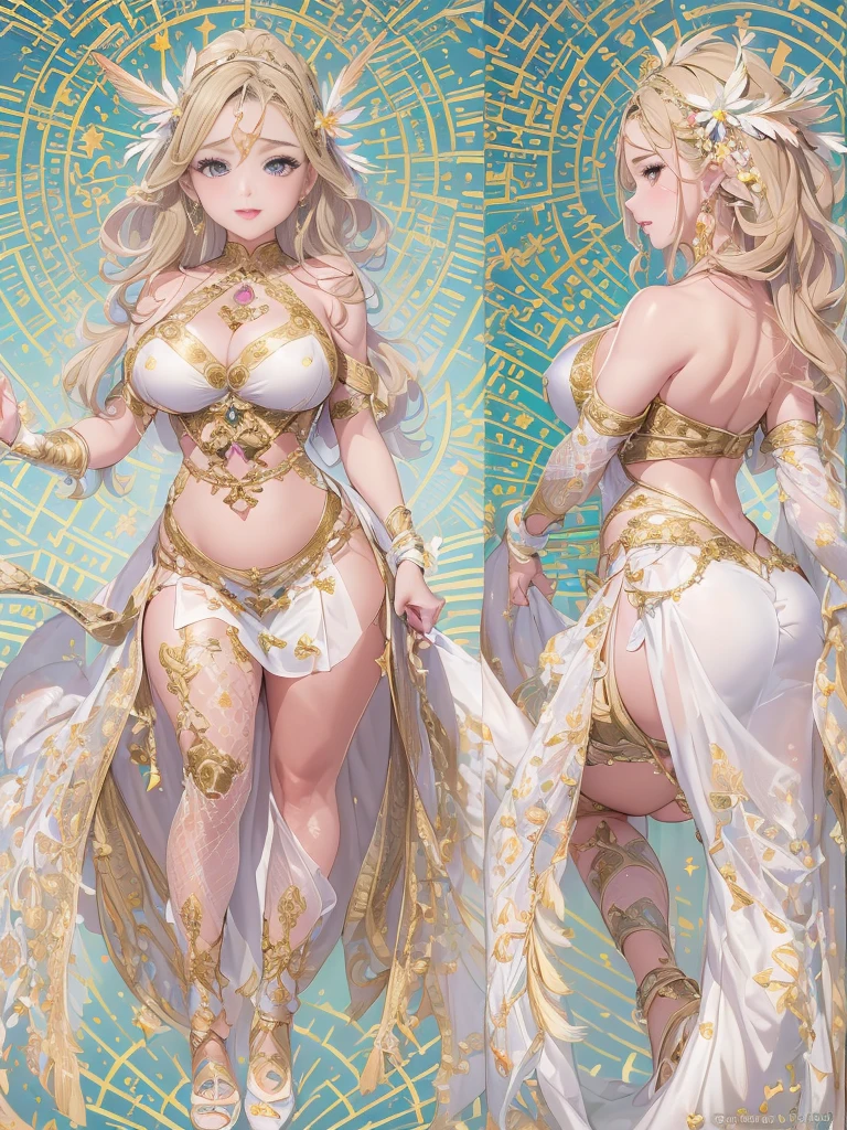 過去最高のmasterpiece、beautiful美しさ, 3D 2D, rich, blonde, skirt, stockings, High heels, star、(Very detailedな CG Unity 8k 壁紙),(masterpiece), (highest quality), (Very detailed), (Best Work),(Best Shadow), (sharp eyeliner, eye shadow, fine eye:1.1), (超High resolution,Realistic,Realistic),(8k,RAW Photos),Mature Woman、Sensual curves、Huge breasts、Thighs、bubble、お尻のmasterpiece, full body shot, beautiful女性, Captivating smile, Thick lips, Plumpとした唇, blush, Looking at the audience, Provocative expression, beautiful髪型, Cleavage, Plump、Curvy Hips、Attractive face、Sexy Dress、An inviting gaze、Expressing emotions、(((Erotic dresses)))、Gorgeous Accessories 、Big Breastsの女性, Blonde, colored feather, metal ornaments, colored Flowers, particle, Light, (1 girl:1.3),(Fractal Art:1.1),(colorful:1.1)、(Flowers:1.3),Most detailed,(Tangled:1.2), (Dynamic pose), (Abstract background:1.3), (Shiny skin), (Many colors :1.4), ,(Earrings:1.4), (feather:1.4),masterpiece, highest quality, Very detailed, 30~40 years, full body shot, beautiful 、Various Hair Styles,Gold headband,Ample breasts,beautiful butt,Greek clothing,Tulle covers the chest,Perfect balance, Costume details Details,marble,cinematic Lighting, Film Grain, Attention to detail, Openwork decoration,(((colorfulな最高級ドレス)))、(((解剖学的に正しいbody))) ,Big Breasts,Cowboy Shot, blush, (((1 girl))), Perfect Face, (((highest quality))), (Very detailed), detailed face and eye, (alone), High resolution、beautifuleye,(((Sexy pose)))、(((整ったBig Breasts)))、((beautiful eye))、luxury、(((超High resolution)))、(((Detailed Description)))、(((ぽっちゃりbody型)))、(((解剖学的構造に一致したbodyの部位)))、beautiful長いまつ毛、バランスのとれたbody型,The legs and arms are just the right size、Fishnet tights、glamorous、(((Clear white and black eye)))、lipstick、Shine、(Undistorted face, eye, body)、jewelry、gem、(長くカールしたbeautifulまつ毛)、(((バランス良いbeautiful胸)))、(transparent, Exquisite skin:1.2)、(((完璧なglamorousボディー)))、Actress's face、Super beautiful、Cute Smile、Healing beauty、Flower Shower、(((完璧なeye)))、Realistic depiction、Super sexy、Shiny、glamorous、double eyelids、Excellent shadow correction、(((ぼやけていないeye)))、(((Plump face)))、Cute face 、(((ShinyShine肌))) 、(((Gorgeous long dress)))