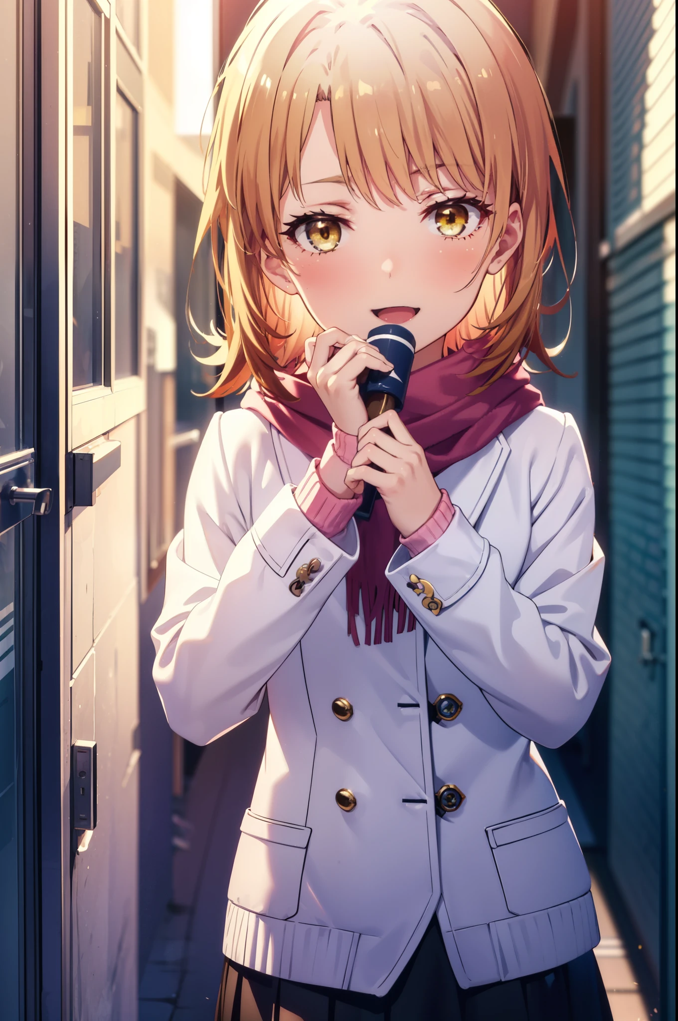 irohaisshiki, Iroha Isshiki, Long Hair, Brown Hair, (Brown eyes:1.5), blush,White Breath,happy smile, smile, Open your mouth,Pink coat,White scarf,Tokkuri Sweater,Black pantyhose,Long skirt,Mini Boots,moon,It's snowing,Snow is falling,night,寒空
break ourdoors, In town,
break looking at viewer,whole body,(Cowboy Shot:1. 5)
break (masterpiece:1.2), highest quality, High resolution, unity 8k wallpaper, (figure:0.8), (Beautiful fine details:1.6), Highly detailed face, Perfect lighting, Highly detailed CG, (Perfect hands, Perfect Anatomy),