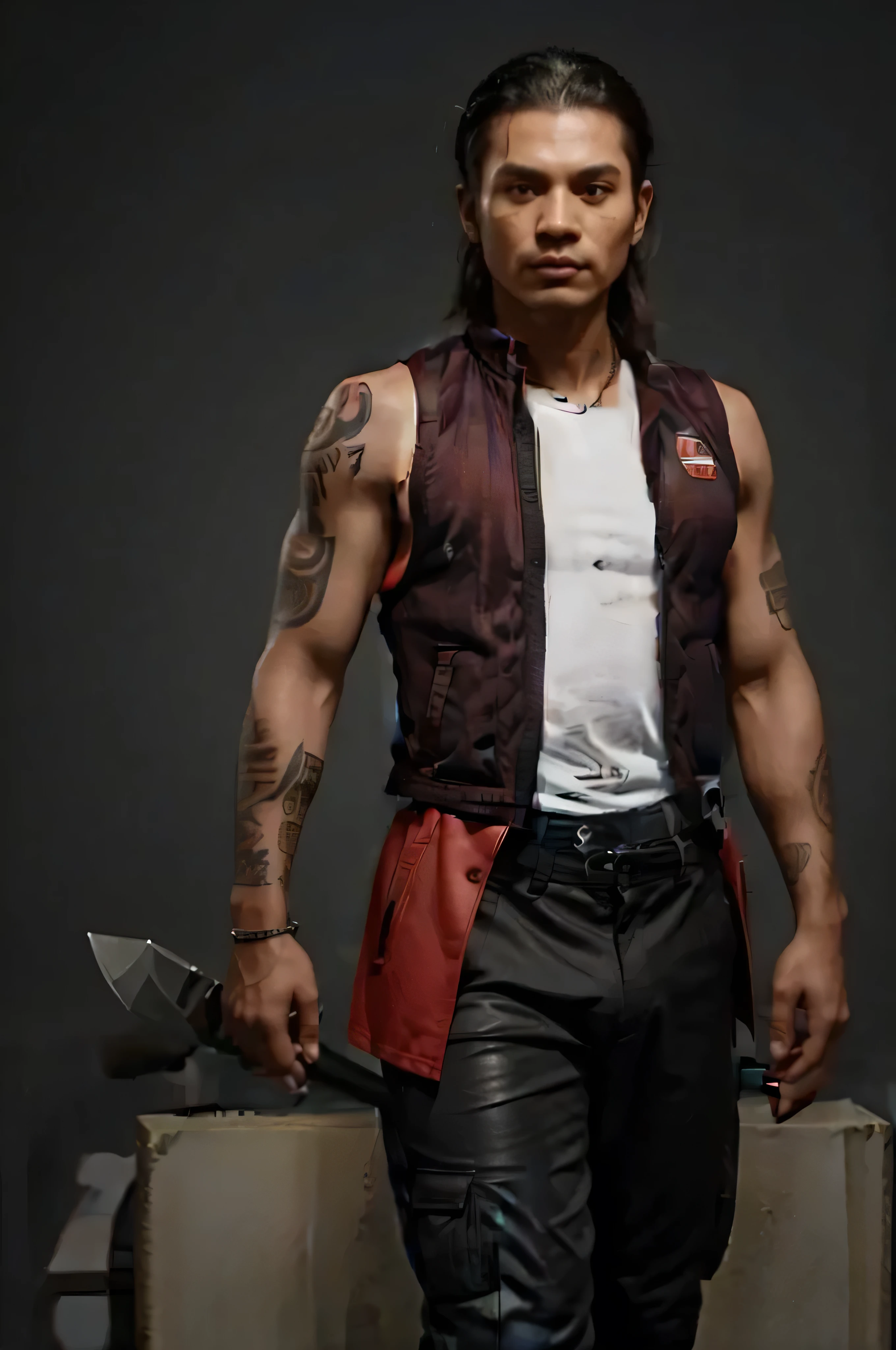 remove irrelevant, change color vest to red
