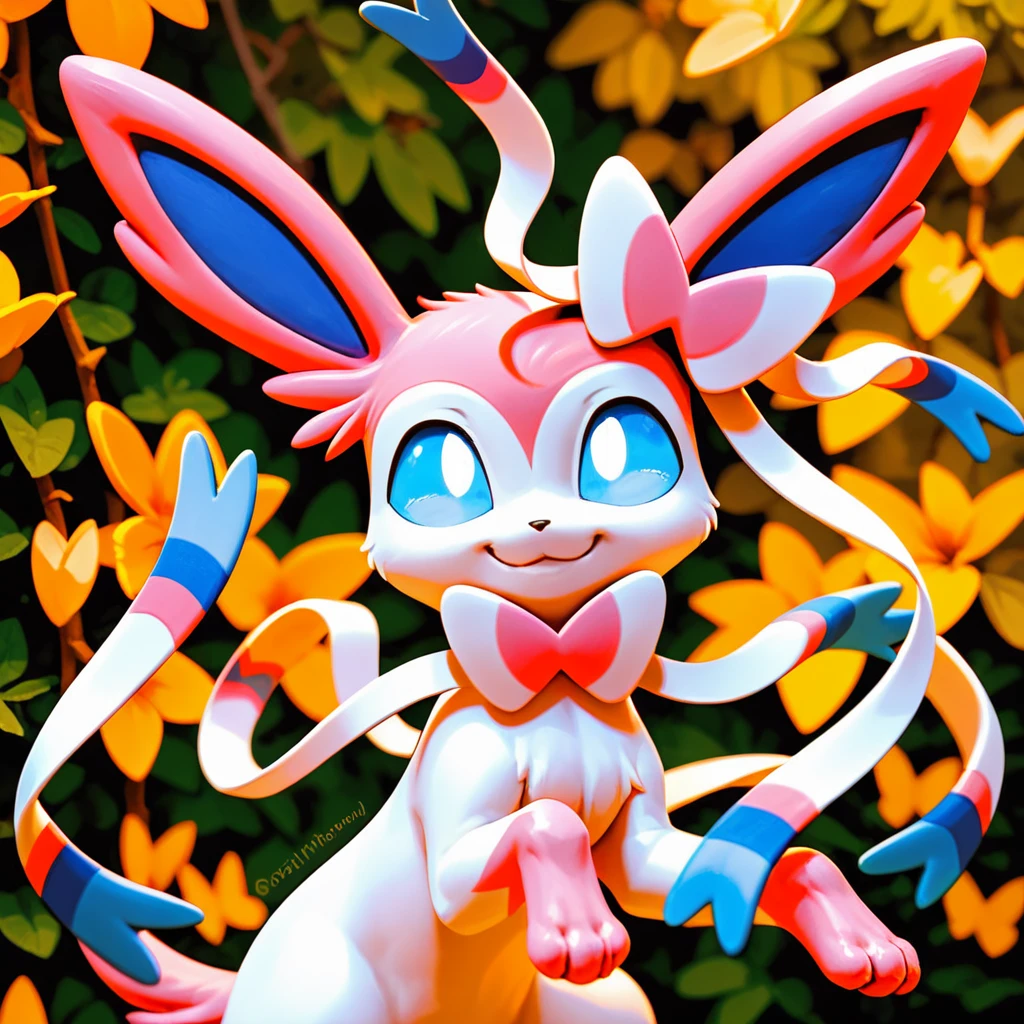 score_9, score_8_superior, score_7_superior, Sylveon Pokemon, cute, smile