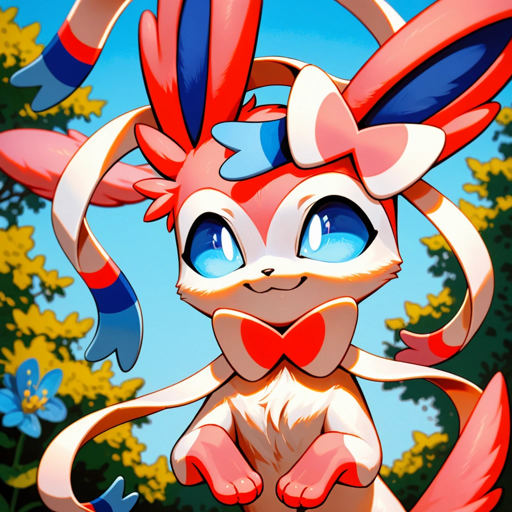 score_9, score_8_superior, score_7_superior, Sylveon Pokemon, cute, smile