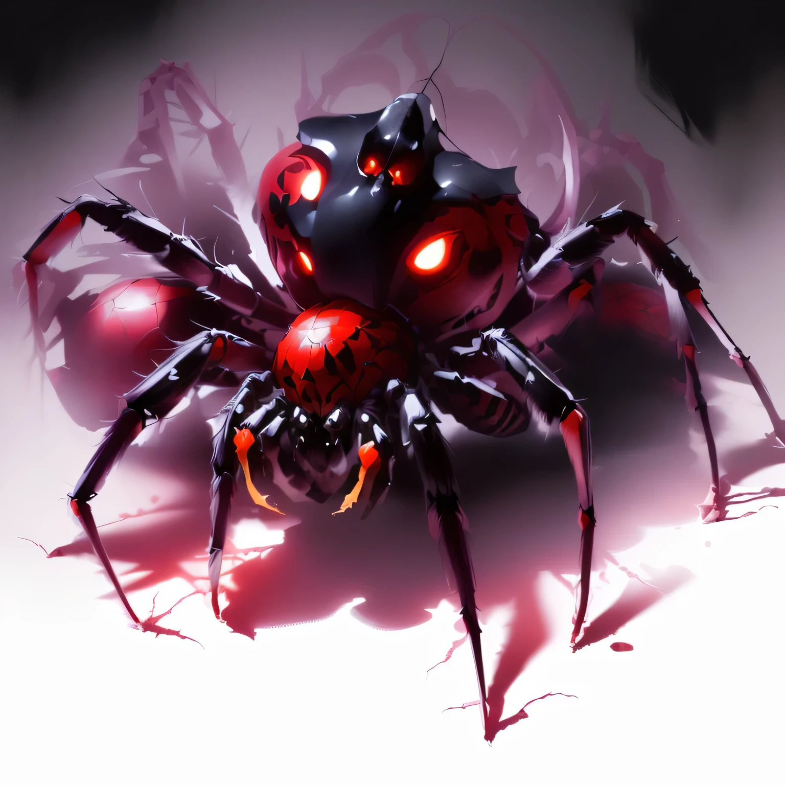 there is a spider with a skull on its back, spider, spider-shaped, half human half spider, spider abdomen, arachnophobia, spider webbed body, headcrab, full color illustration, an ugly giant spider, fear of spiders, full color digital illustration, spiders, Hermit Crab Titan, Arachne, big spider, spider thorax, spiders!!!!