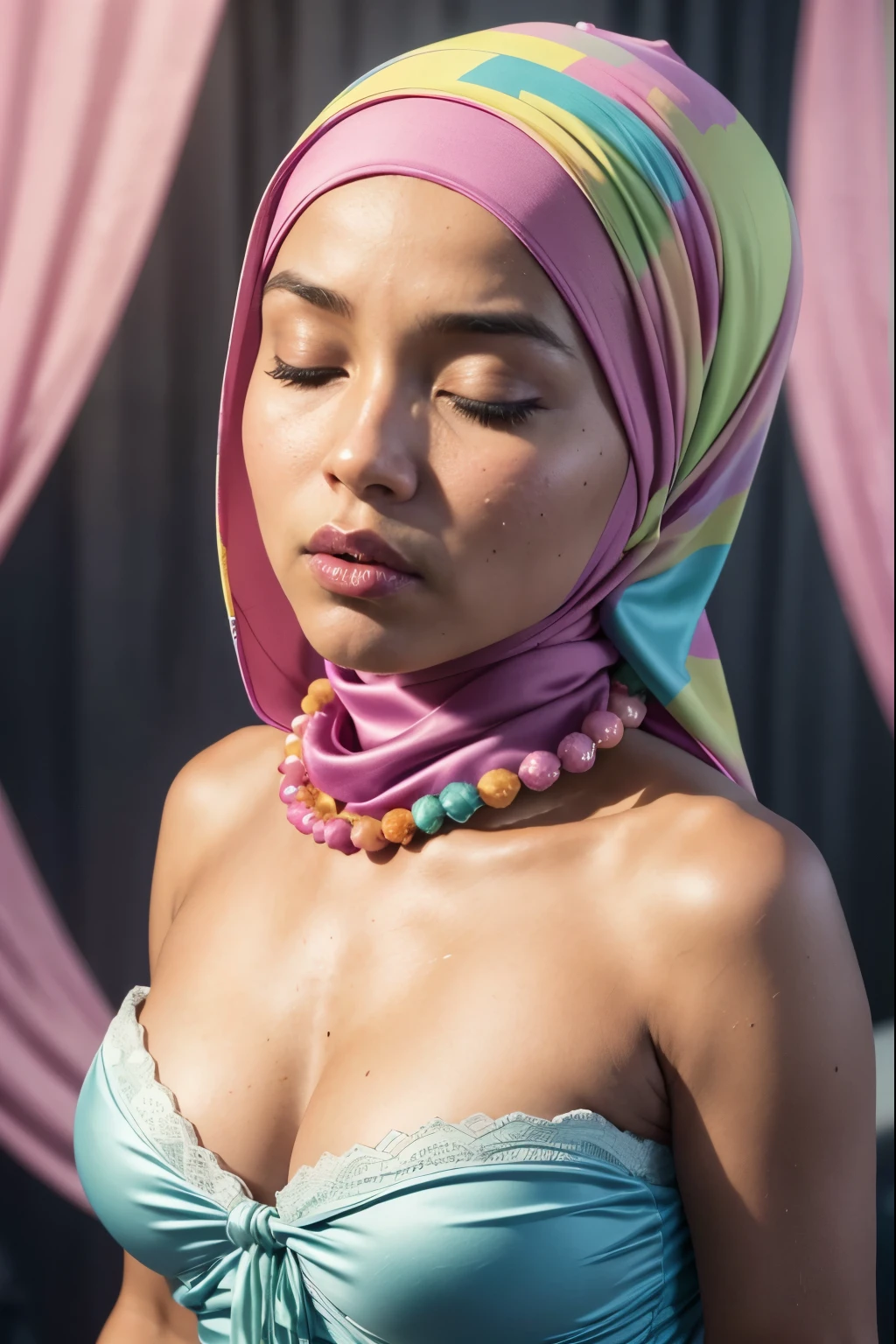 ((Colourful)), ((Big Tits:0.1)), ((Flat Chest:1)), Wear sunglasse s and act like Rosyam, ((Closed Eyes)), (((Strapless Colourful Flat Chest))), Naked, Angry pose, Angry face, (((HIJAB MALA Y GIRL))), masutepiece, High quality, UHD 45K, Realistic face, Realistic skin feeling, A Japanese Lady, 8 ,, Very cu te and baby-likee, (((FLAT CHEST))), (MATRIX WORLD), ((I ook in front at the camera and SADNESS)), ((())), (((CUTE GIR L))), ((PASTEL LIPS)), ((SATIN LACE)), ((CHUBBY)), ((UNDRES S)). Brown, Flat Chest, Wearing G-String. Sitting, from behind view up, seductive pose, (Small face